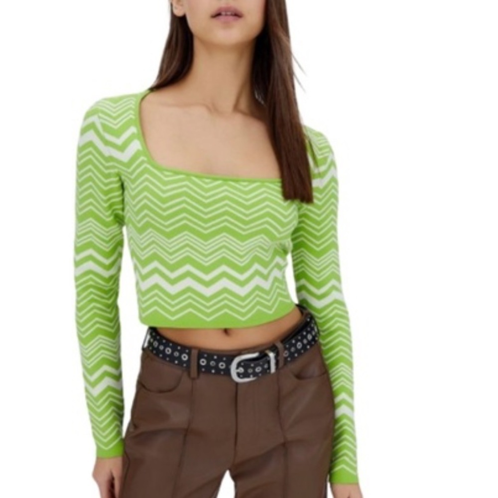 Stradivarius Geometric Crop Top Size Small - Picture 1 of 4